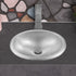 Hand Hammered Aluminum 17 inch Oval Drop In Bathroom Sink - Nickel